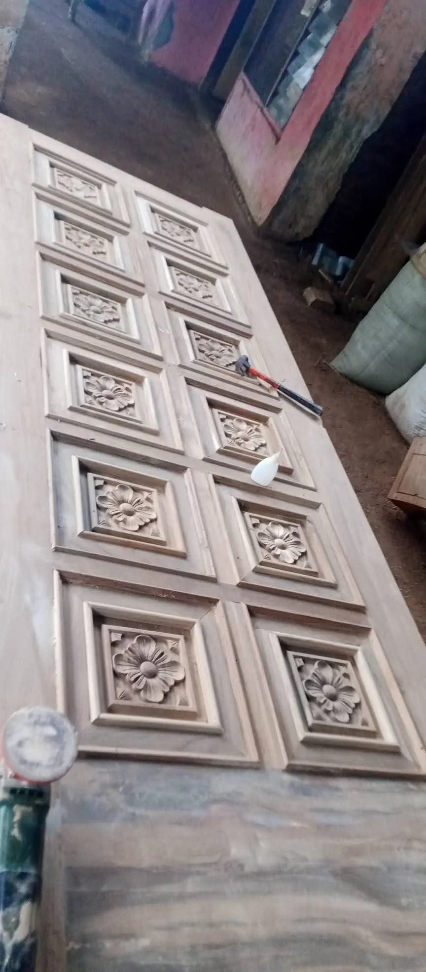 Pintu Jati Semi Ukiran