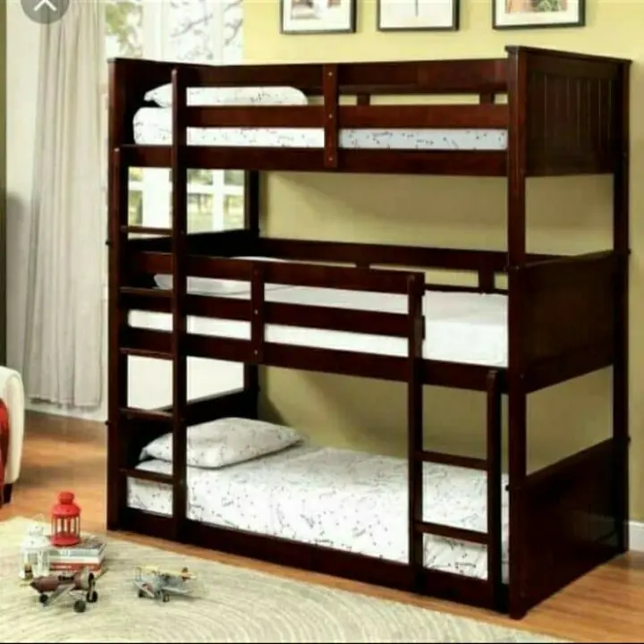 tempat tidur tingkat anak, ranjang susun minimalis, tempat tidur tingkat kayu jati