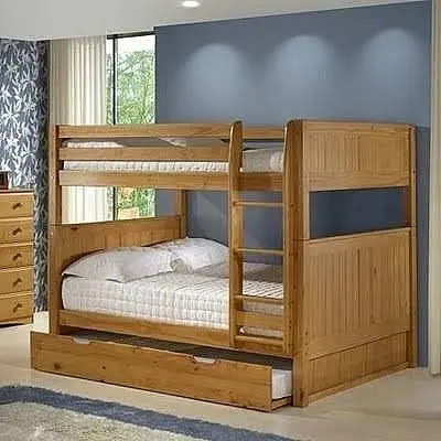 tempat tidur tingkat anak, ranjang susun minimalis, tempat tidur tingkat kayu jati
