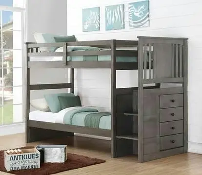 tempat tidur tingkat anak, ranjang susun minimalis, tempat tidur tingkat kayu jati