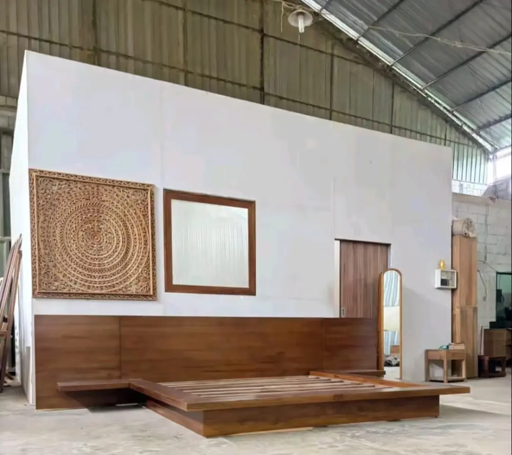 Tempat Tidur Jumbo Minimalis 200x200 Kayu Jati Solid