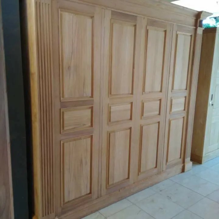 Almari Minimalis Jati 4 Pintu