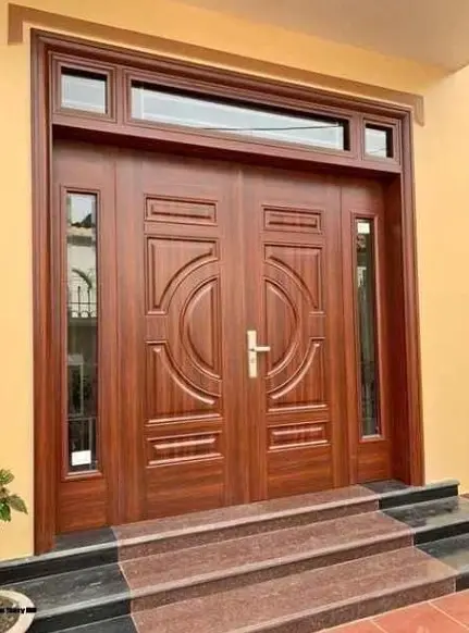 Kusen & Pintu Jati Kupu Tarung Jepara – Pintu Utama Kayu Jati Solid 2 Daun Minimalis Mewah – Kusen Jati Siap Pasang